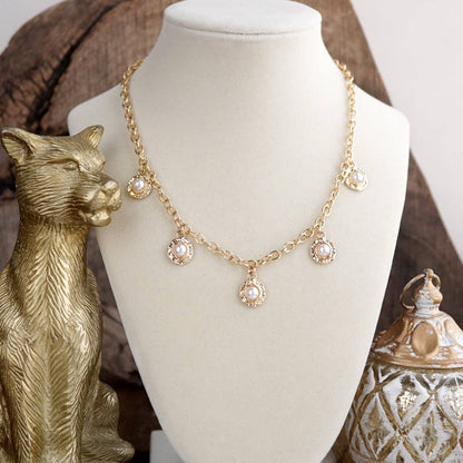Pear Station Charm Necklace