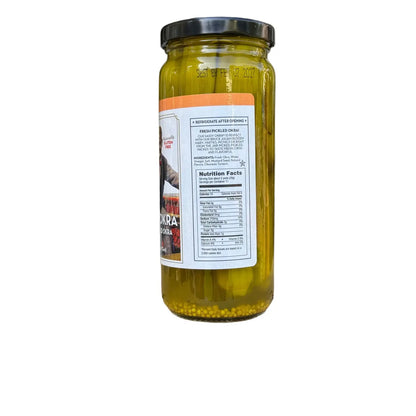 Sassy Pickled Okra  - 16 oz Jar - Hot or Mild