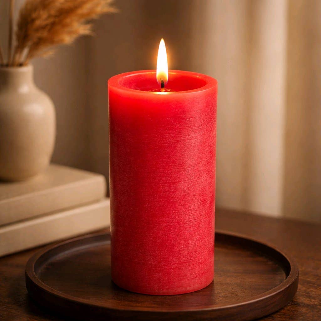 Melted Realistic Flame LED Flameless Candle - Cream, Green or Red