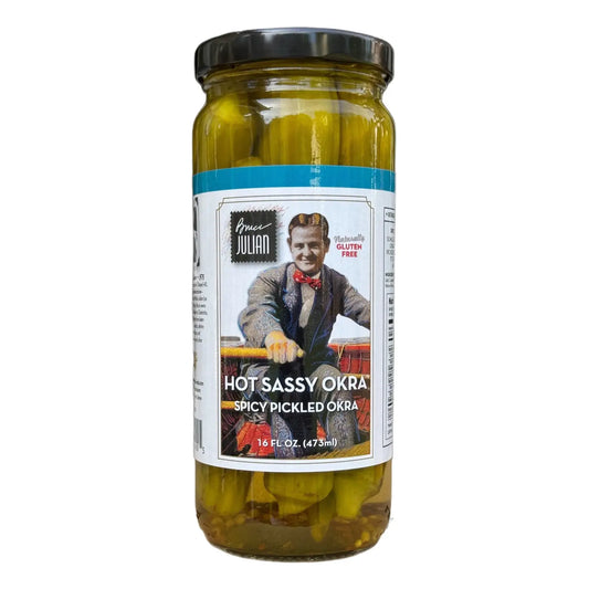 Sassy Pickled Okra  - 16 oz Jar - Hot or Mild