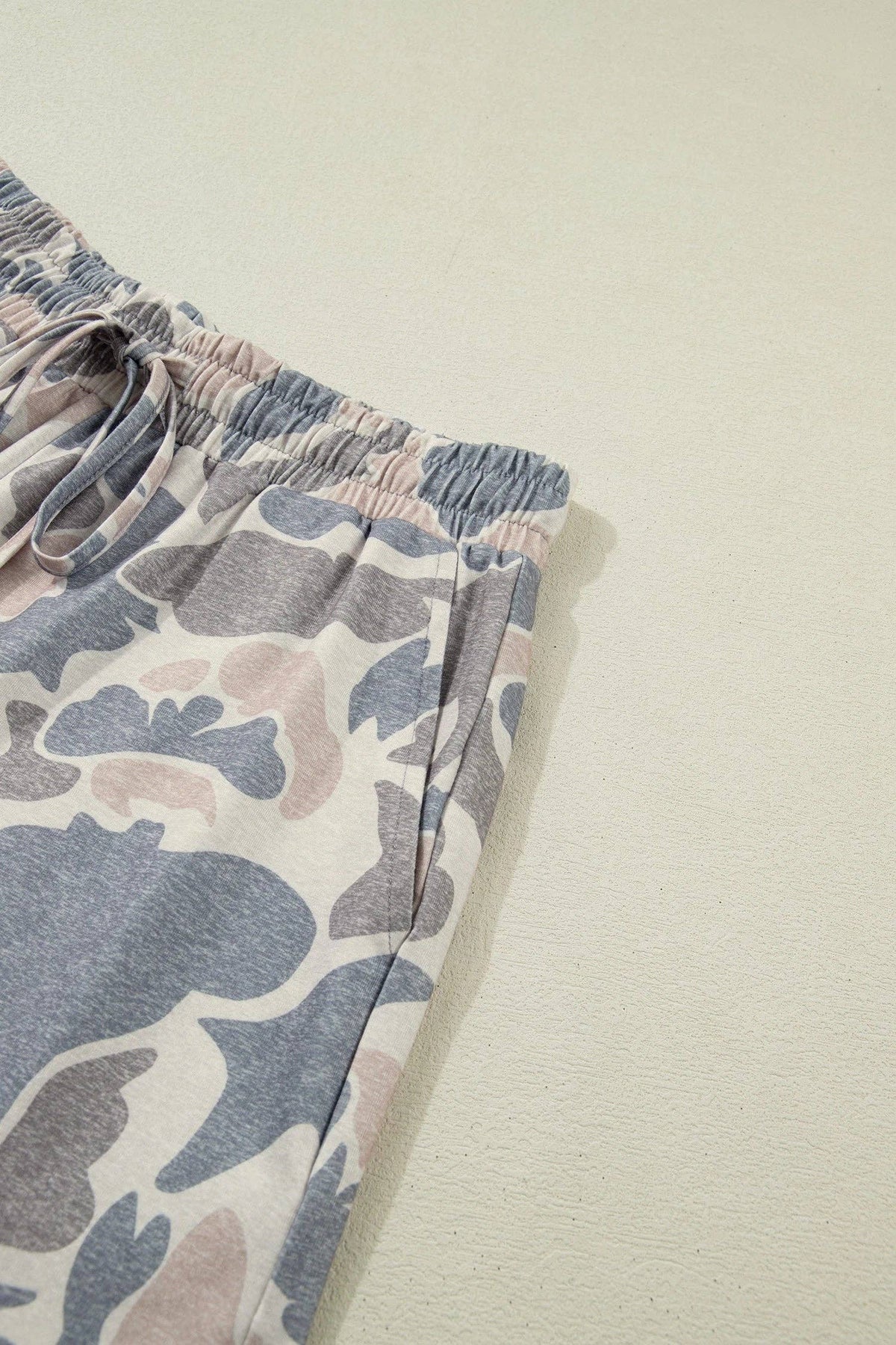 Camouflage Two Piece Tee & Shorts Lounge Set Outfit