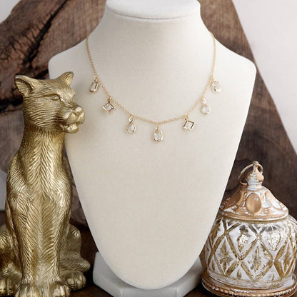 Crystal Drift Charm Necklace
