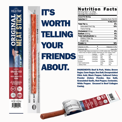 Field Trip Original Meat Stick (1oz) Grass Fed Beef and Pork
