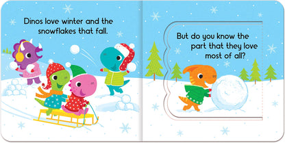 Dinos Love Jingle Bells Christmas Lift-a-Flap Dinosaur Children's Book