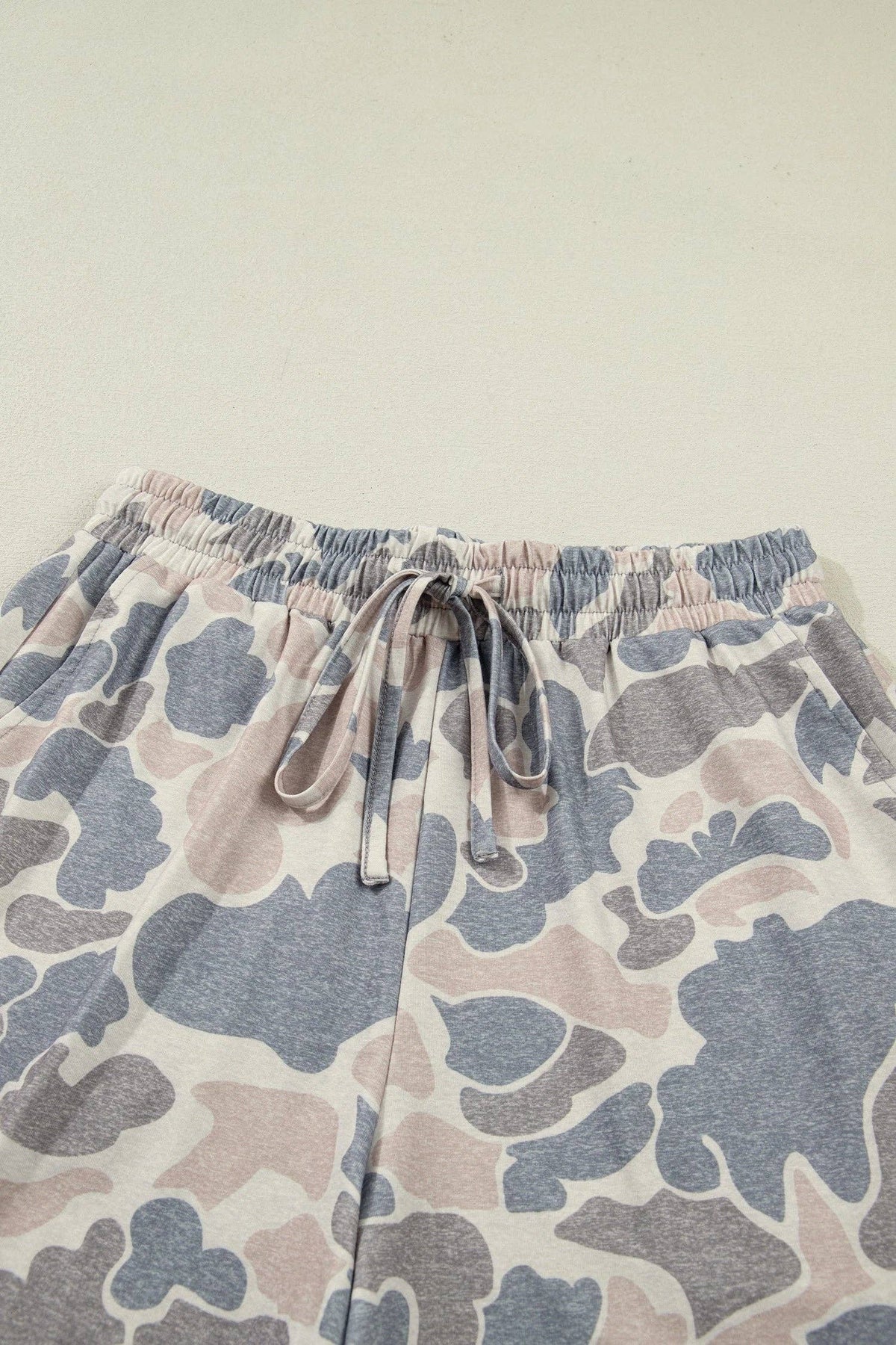 Camouflage Two Piece Tee & Shorts Lounge Set Outfit
