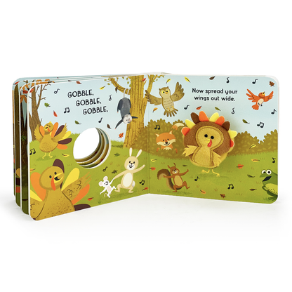 Gobble Wobble Thanksgiving Finger Puppet Board Book for Children