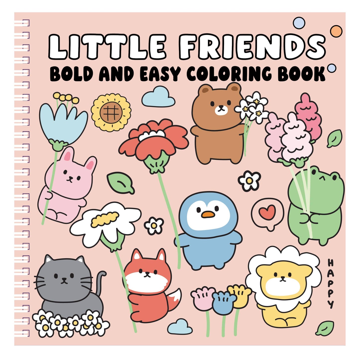 Little Friends Bold and Easy Coloring Book - Spiral Hardcover