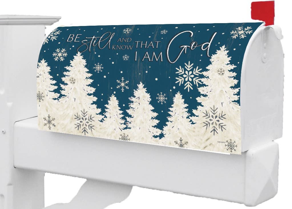 Be Still and Know That I Am God WInter Mailbox Cover - Standad Size