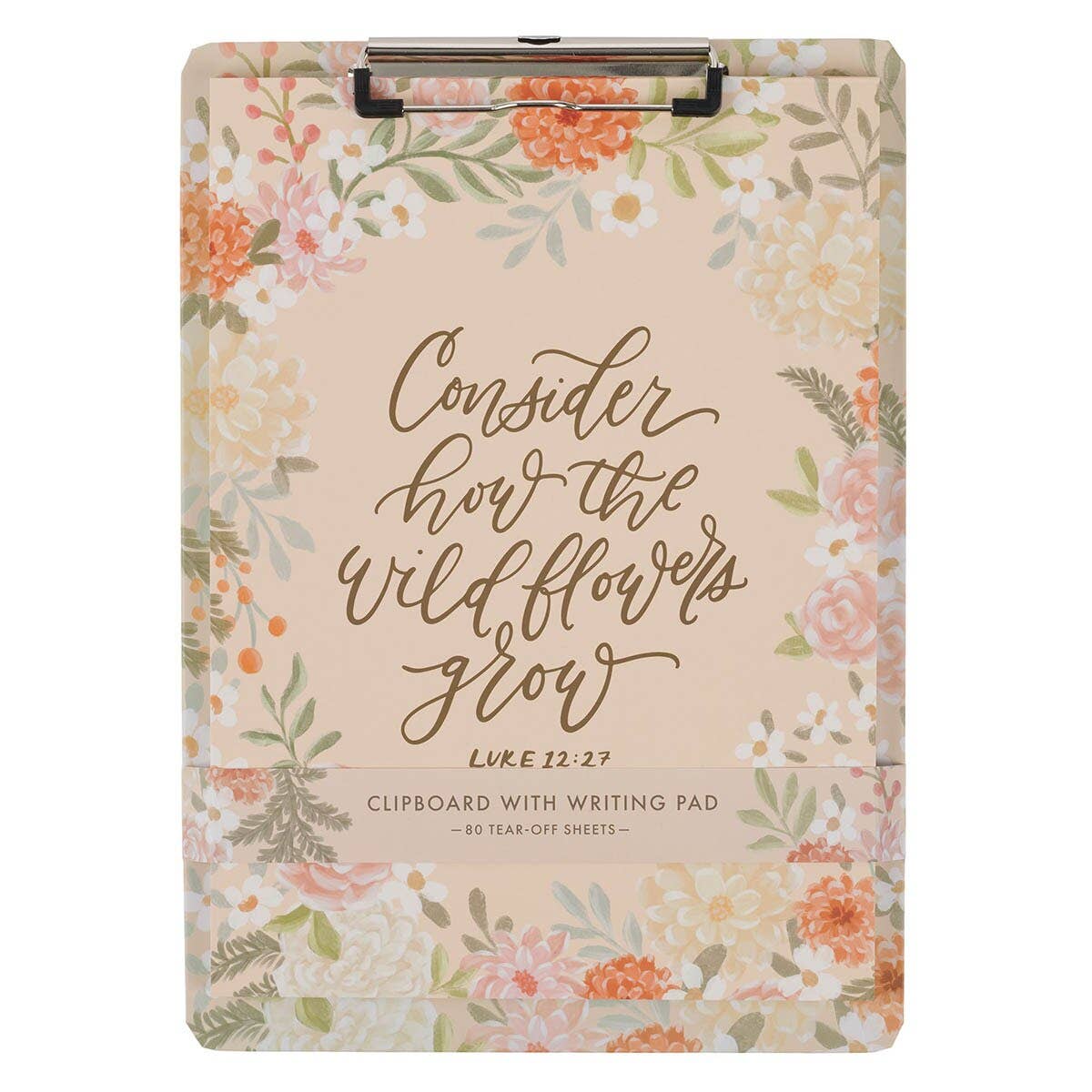 Clipboard w/ Note Pad Consider How the Wildflowers Grow Luke 12:27