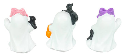 Playful Black Cat Halloween Ghost - 3 Designs