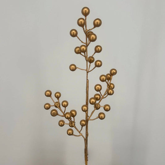 Metallic Berry Pick 18" - Gold