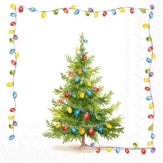 Christmas Lights Christmas Paper Cocktail Napkins Pack of 20