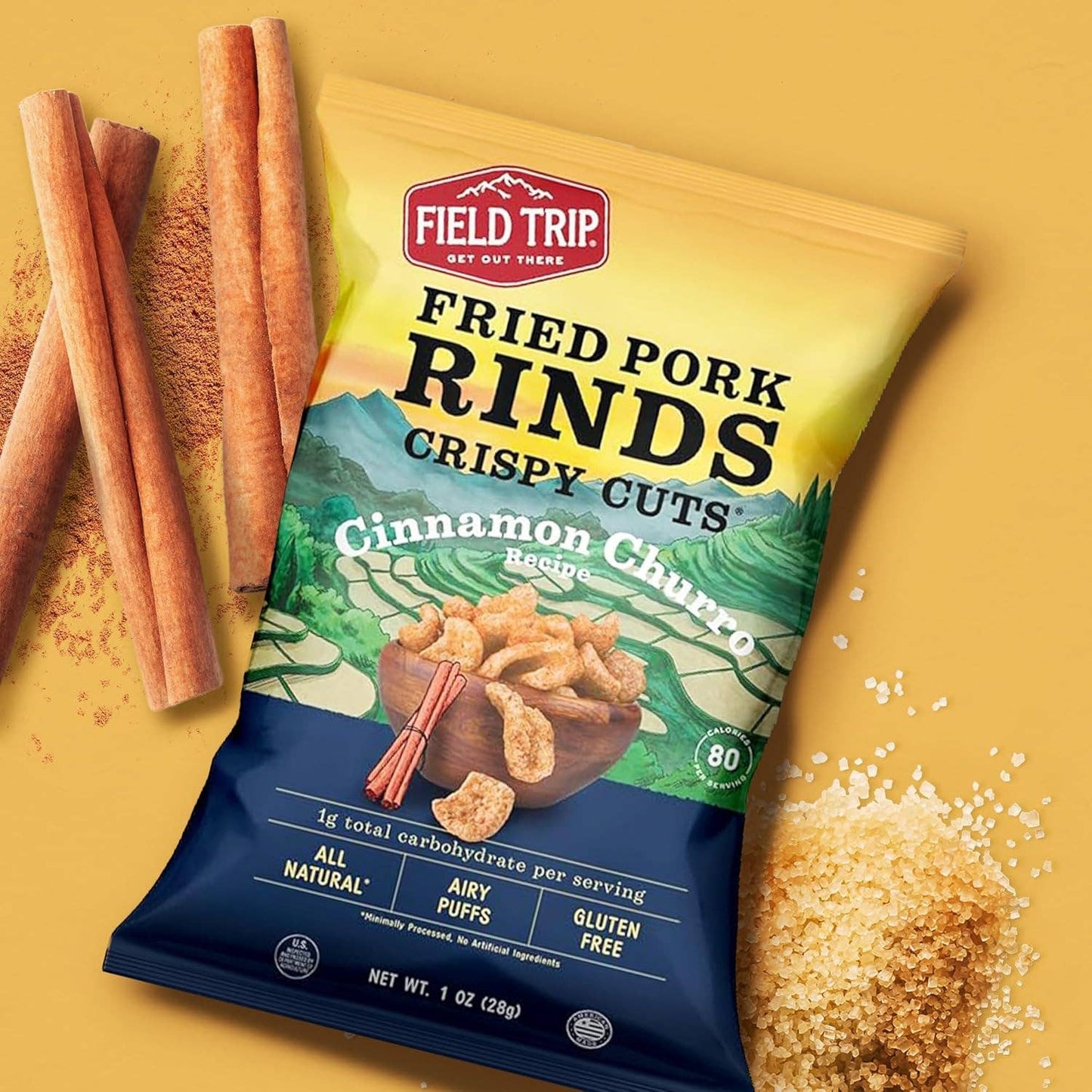 Crispy Cuts Cinnamon Churro Pork Rinds (1oz)