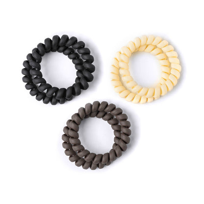 Crush Kinda Spiraling Coil Hair Ties 6 Pk - 4 Color Options