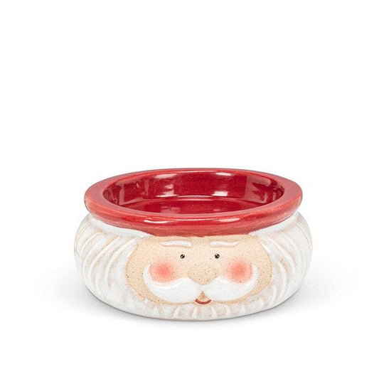 Santa Face Pillar Candle Holder Pedestal