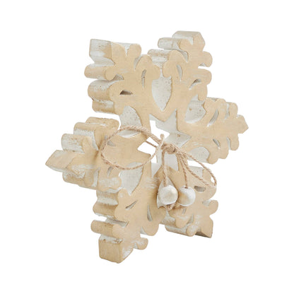 Brushed Gold Wooden Snowflake Christmas/Winter Decor - 2 Size Options