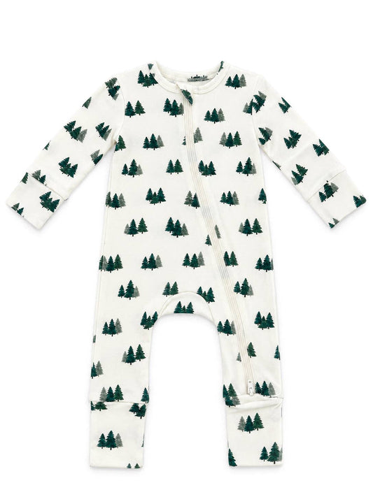 Evergreen Grove / Organic Cotton 2-Way Zip Romper - Infant