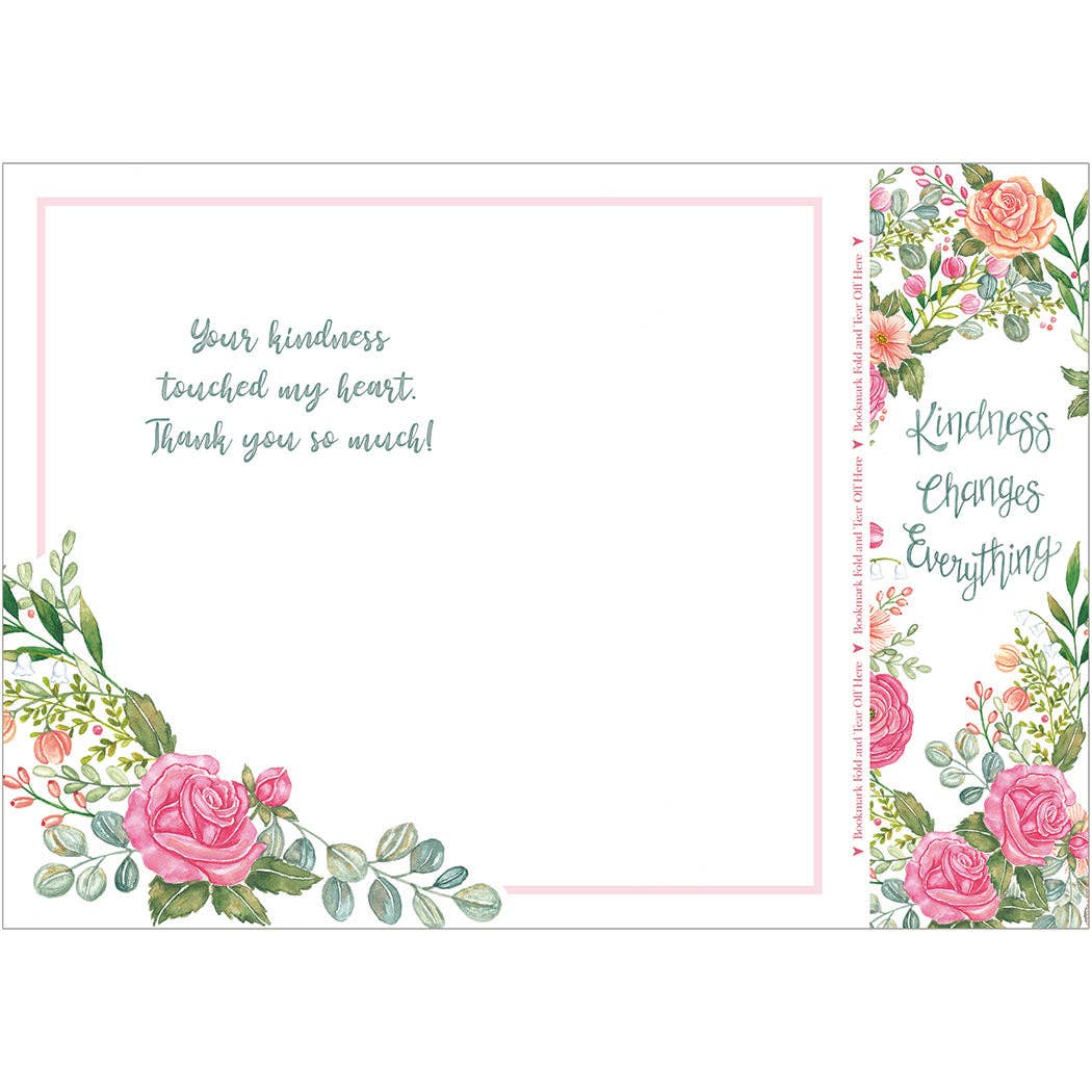 Kindness Changes Everything - Thank You Greeting Card with Bookmark