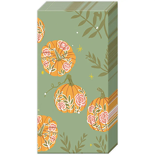 Pocket Tissue Pumpkins With Roses