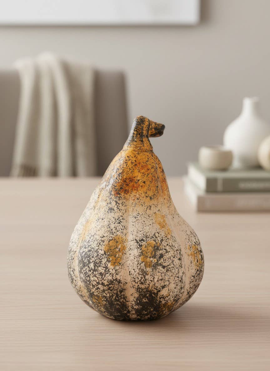 Cider Pear Gourd 4" x 5" Ceramic Tabletop Decor