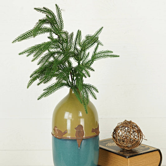 Soft Touch Fresh Green Norfolk Pine Christmas Floral Stem - 25"