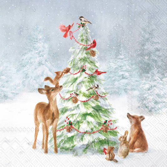 Friends In The Snow Christmas Paper Luncheon Napkins Pack of 20