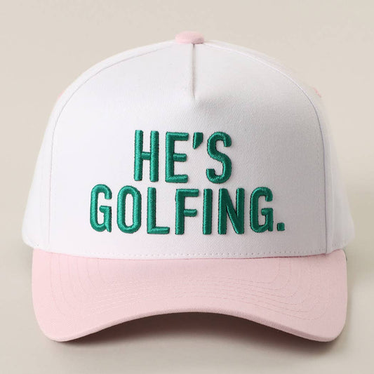 He's Golfing 3D Embroidered Two-Tone Hat
