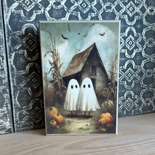 Welcome Boo Home Block Sign