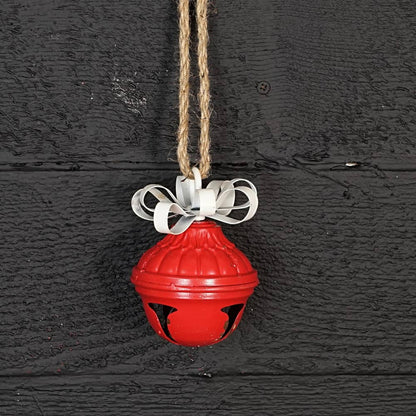 Vintage Style Bell With Metal Bow Ornament - 2 Sizes