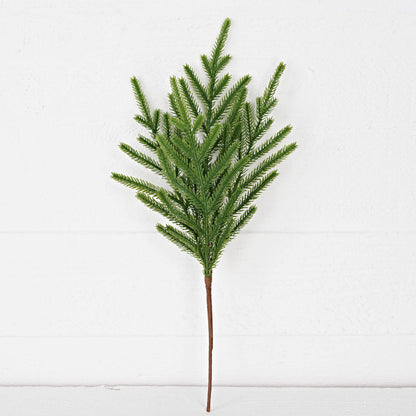 Soft Touch Evergreen Norfolk Pine Christmas Floral Stem - 18"