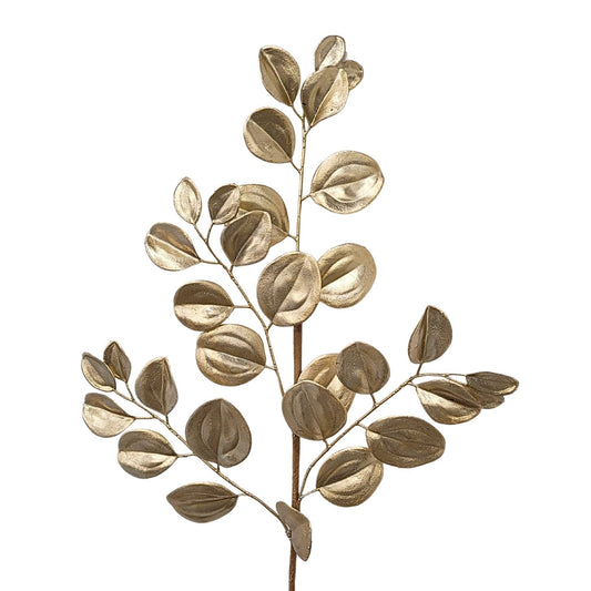 Metallic Smilax Leaf Spray - Gold 32”