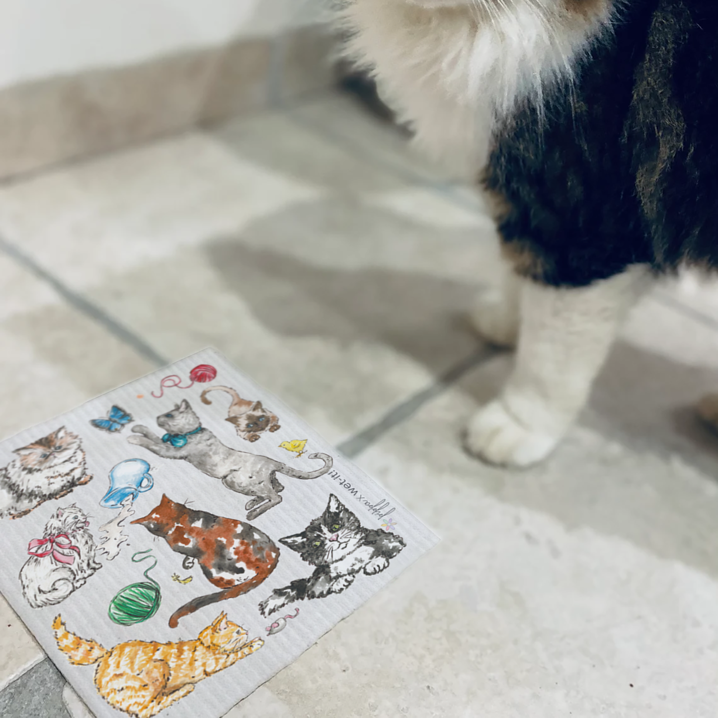 Fine Feline Swedish DIsh Cloth Wet-It!