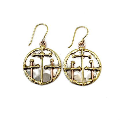 The Blessing Triple Cross Earrings