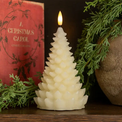 Cream Flameless LED Balsam Tree Candle - 4 Options