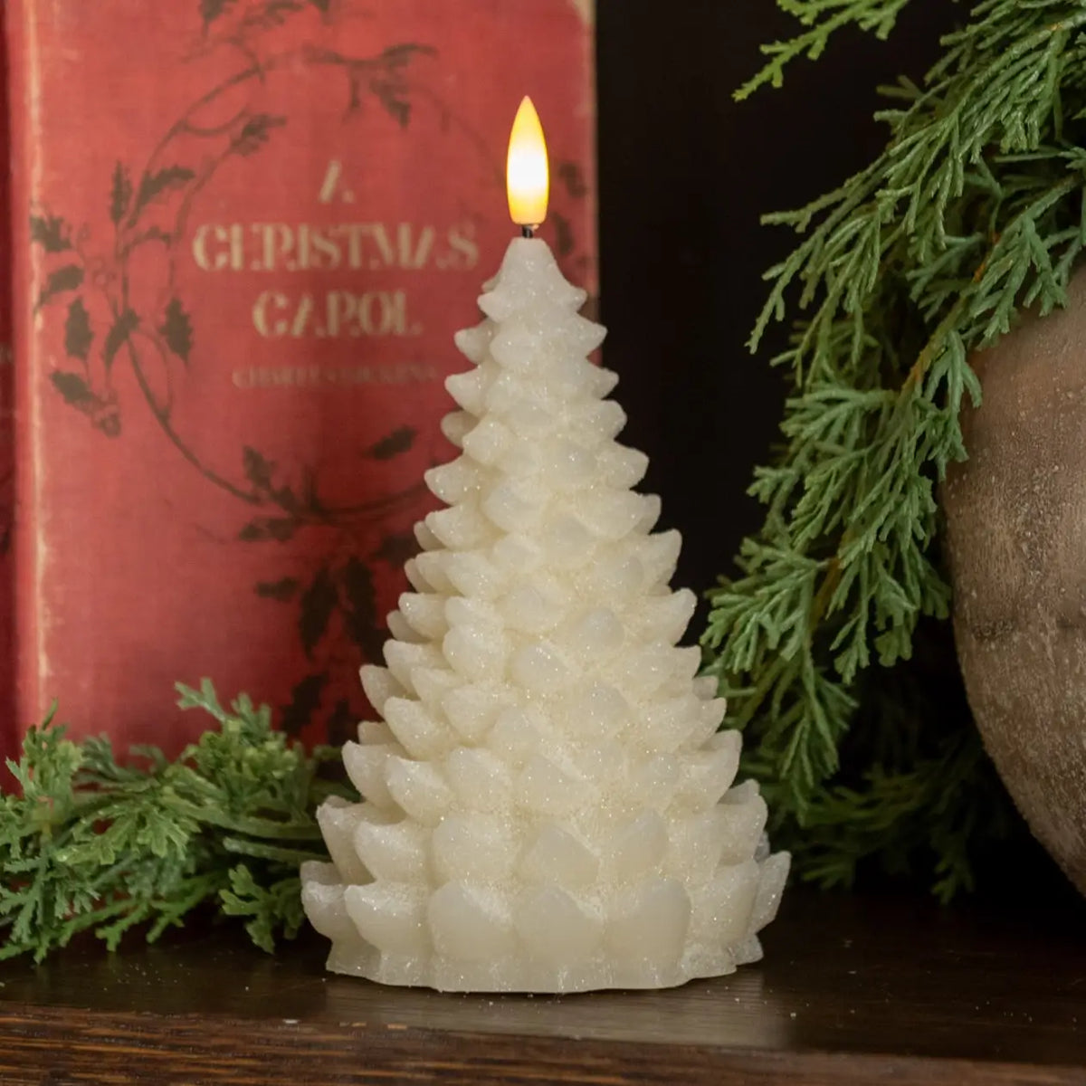 Cream Flameless LED Balsam Tree Candle - 4 Options