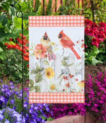 Summer Cardinals Garden Flag