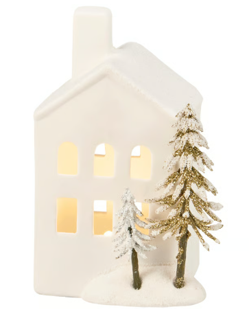Lighted Winter House Sitter