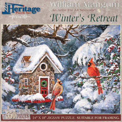 Winter's Retreat 550 piece puzzle - Heritage Puzzle