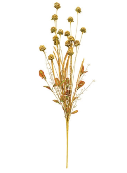 Fall Grass & Thistle Spray - Golden