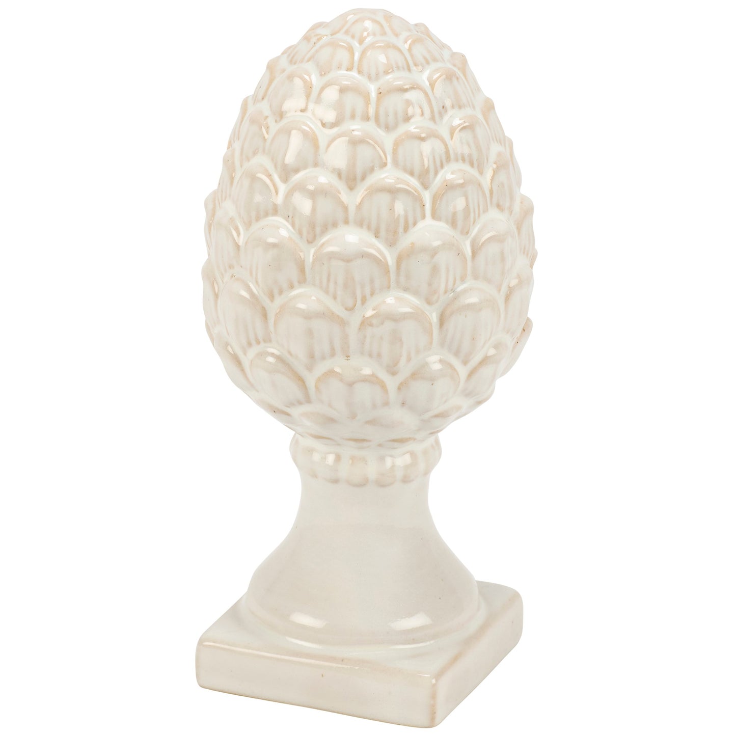 Ceramic Pedestal Pinecone