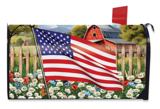 American Flower Field Mailbox Cover - Standard Size