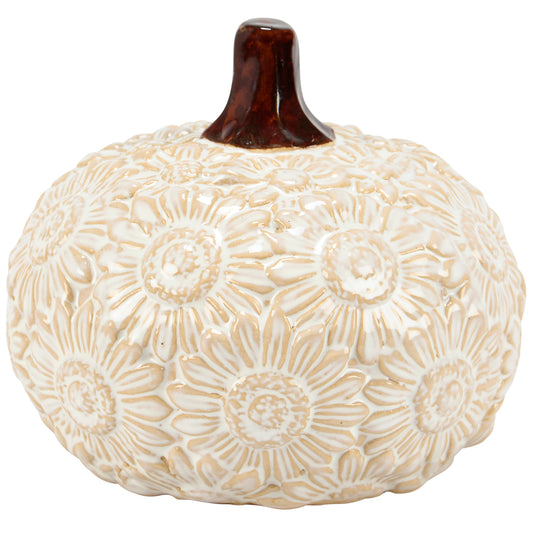 Ceramic Sunflowers Pumpkin