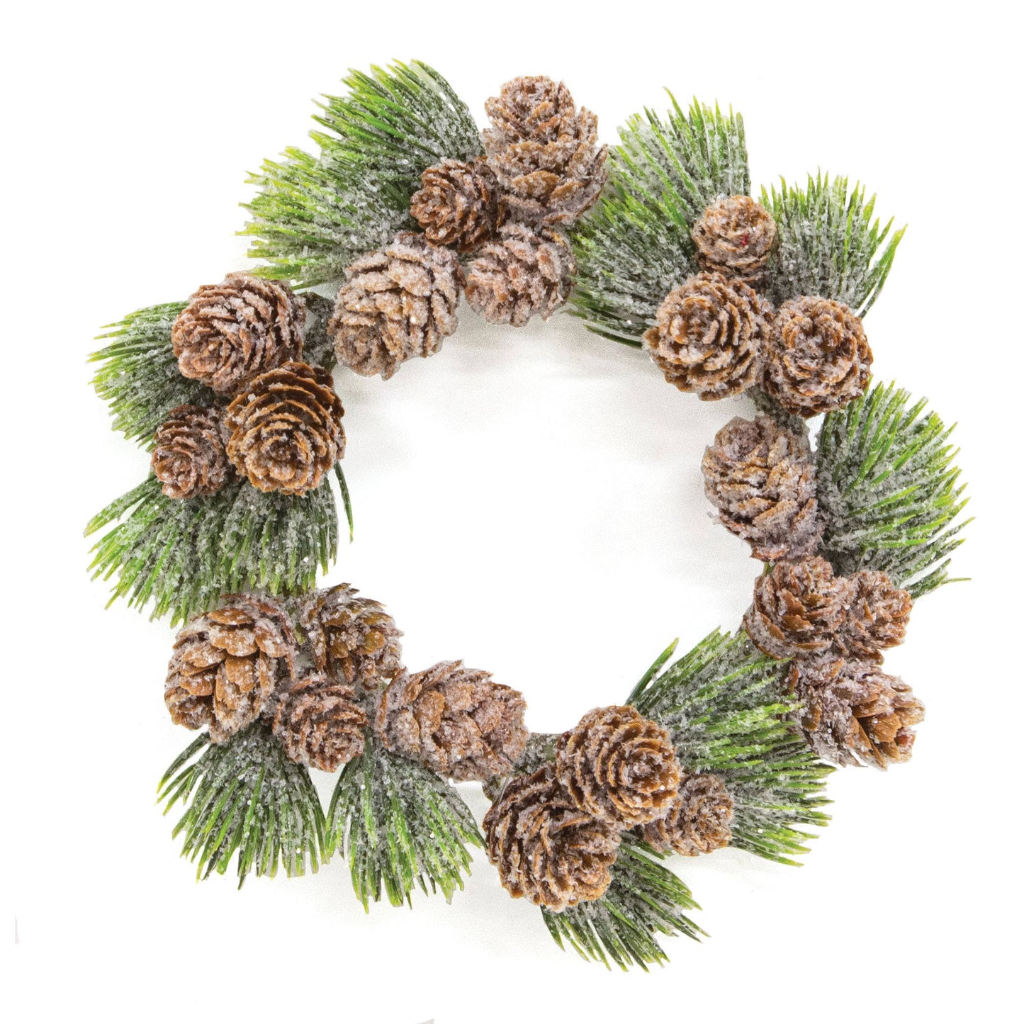 Icy Bristle Pine Cone Candle Ring - 3.25 Inner