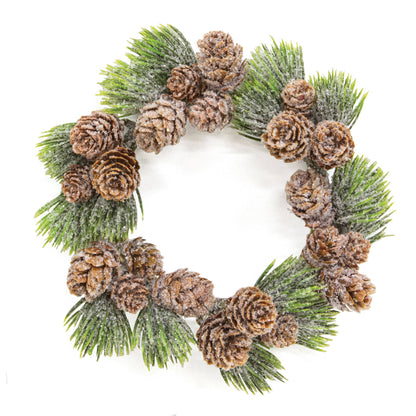 Icy Bristle Pine Cone Candle Ring - 3.25 Inner