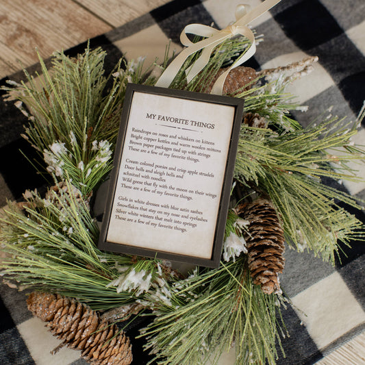 "My Favorite Things" Framed Ornament