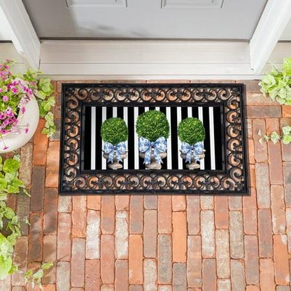 Boxwood Topiary - Evergreen Sassafras Switch Mat Doormat Insert