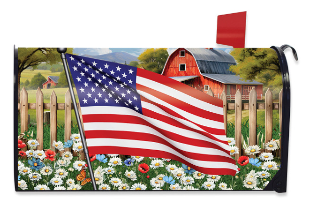 American Flower Field Oversized Mailbox Cover