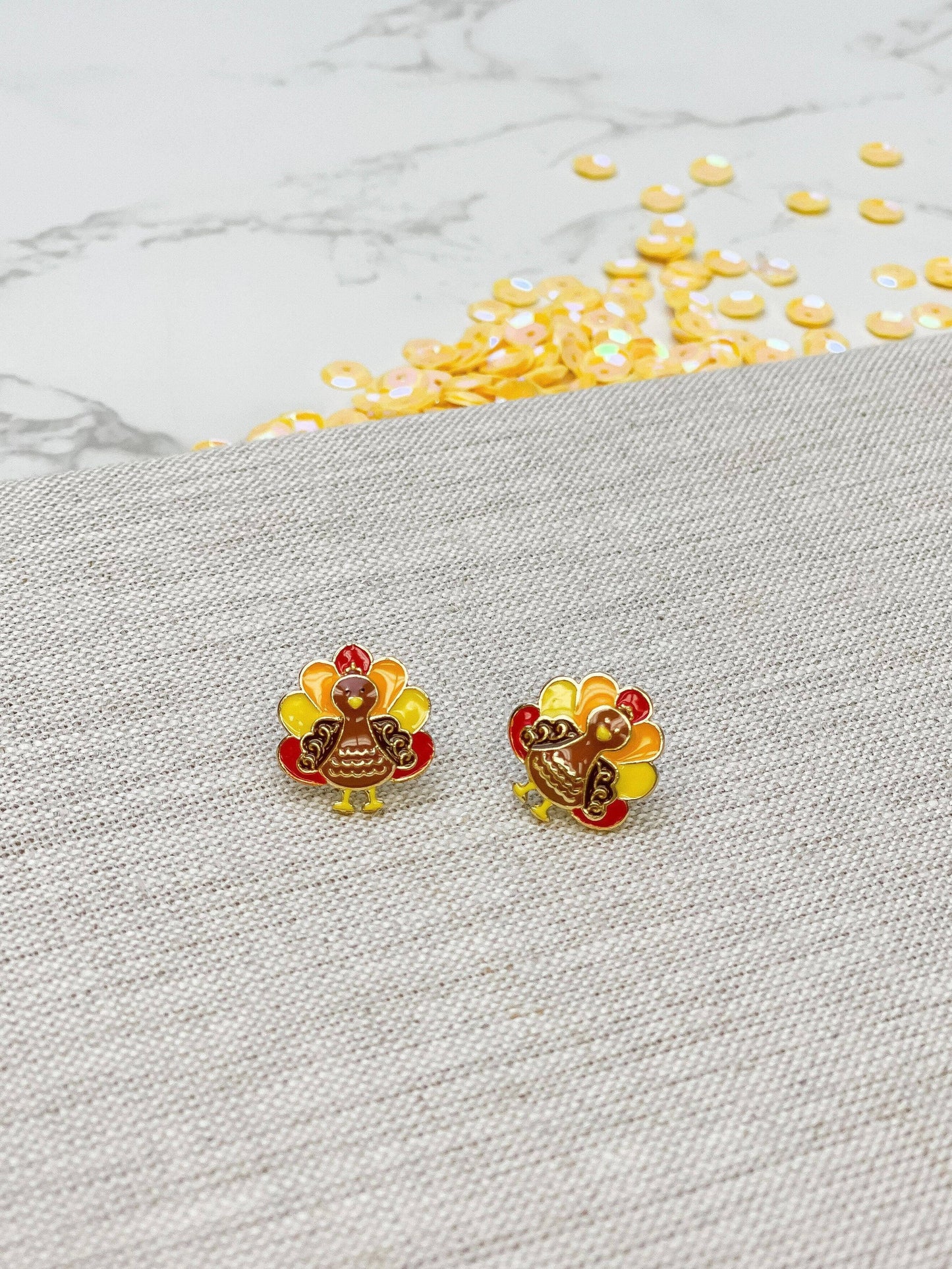 Turkey Enamel Stud Earrings