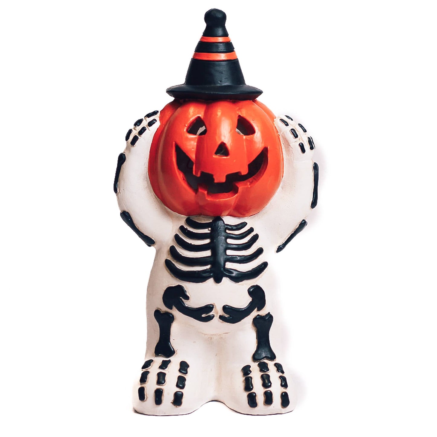 Happy Pumpkin Ghost with LED Changing Color Lights