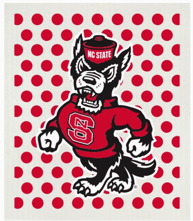 Swedish Dishcloths - Polka Dot NCSU
